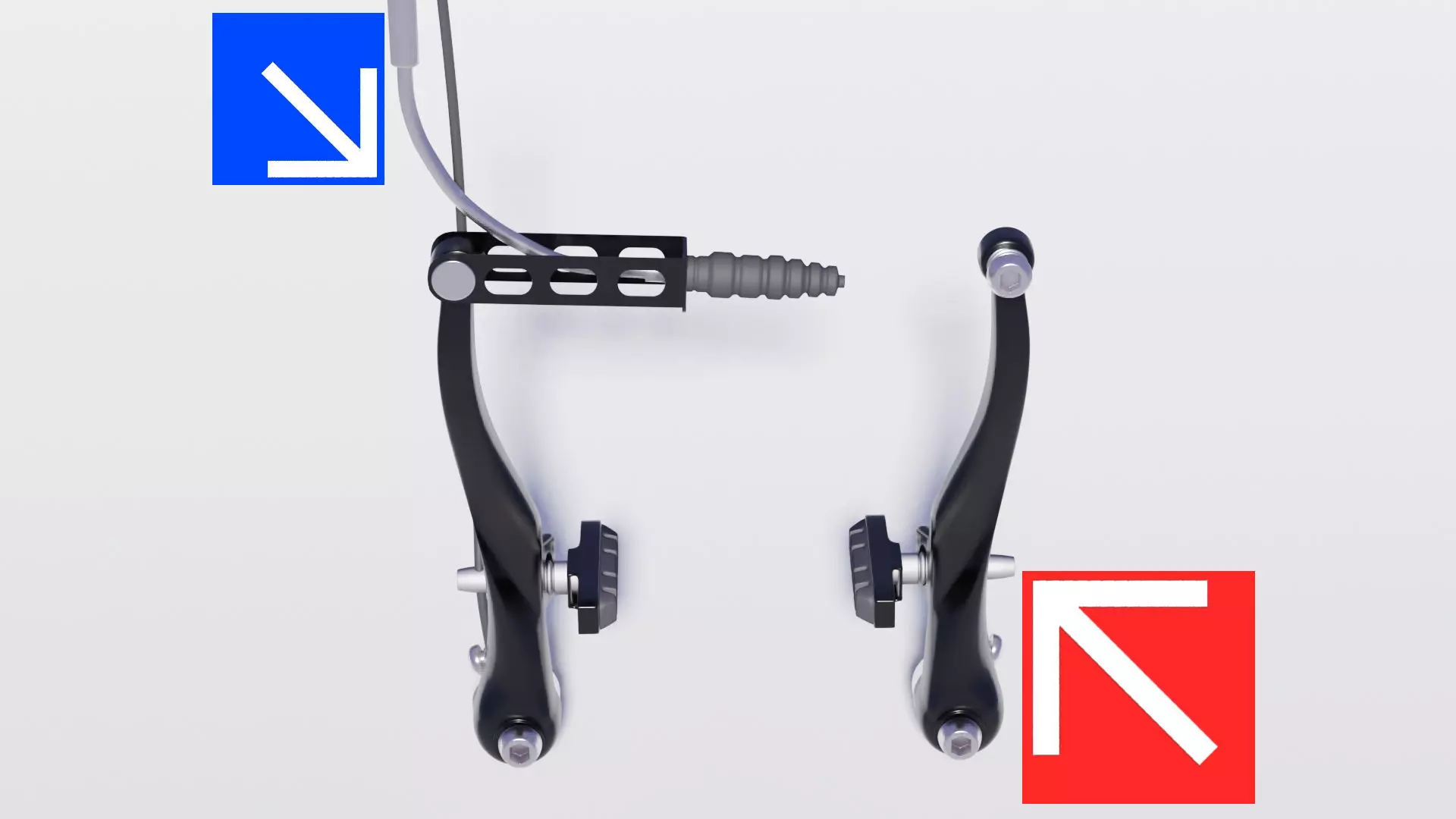 Bicycle front brake bike front Derailleur pedals rear Low-poly 3D model