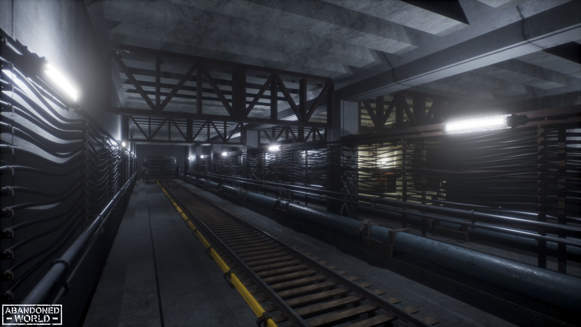 Modular Subway Tunnels for UE Low-poly 3D model_32