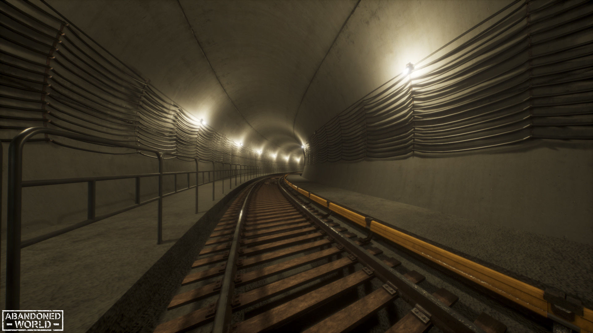 Modular Subway Tunnels for UE Low-poly 3D model_10