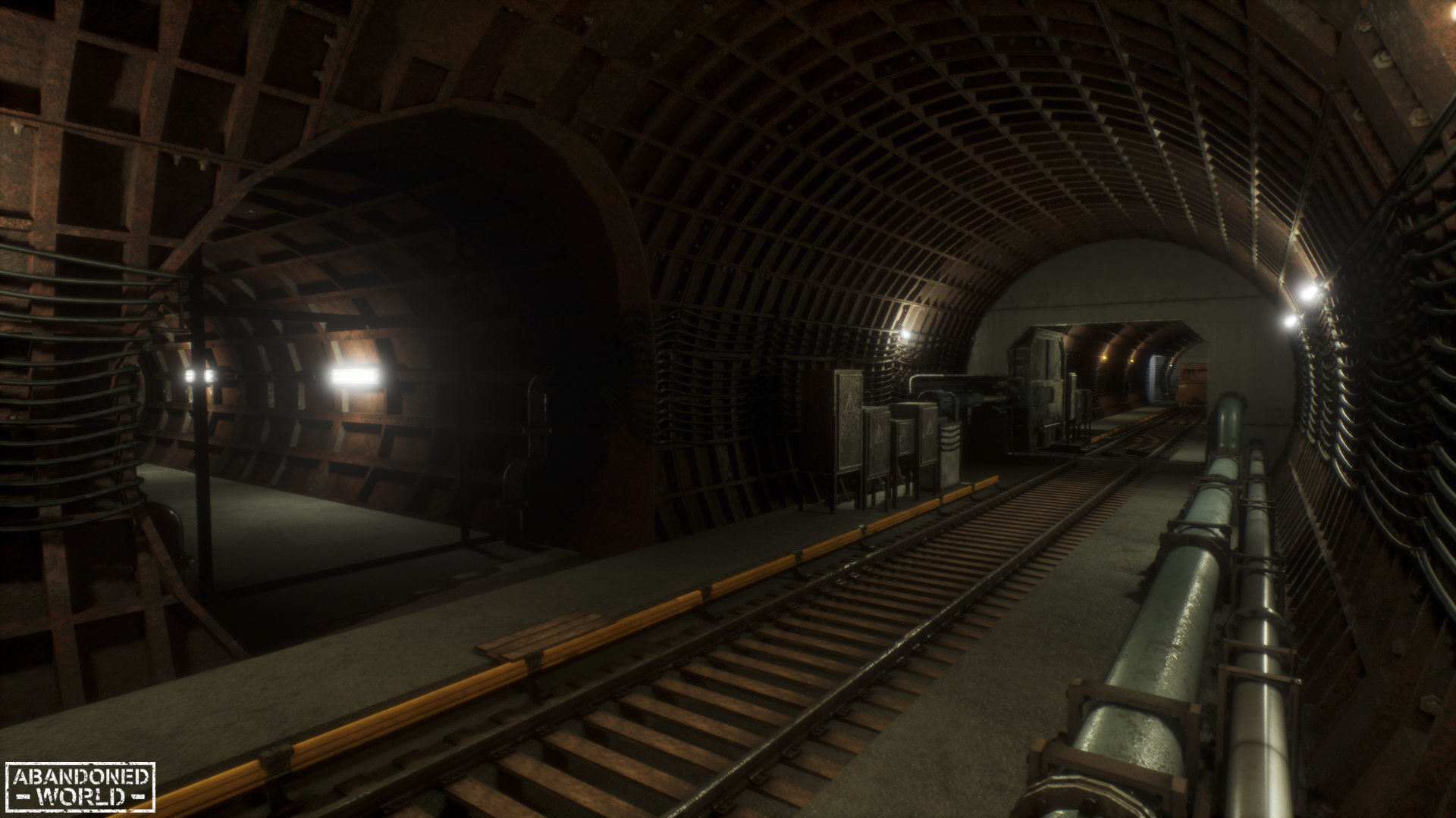 Modular Subway Tunnels for UE Low-poly 3D model_2