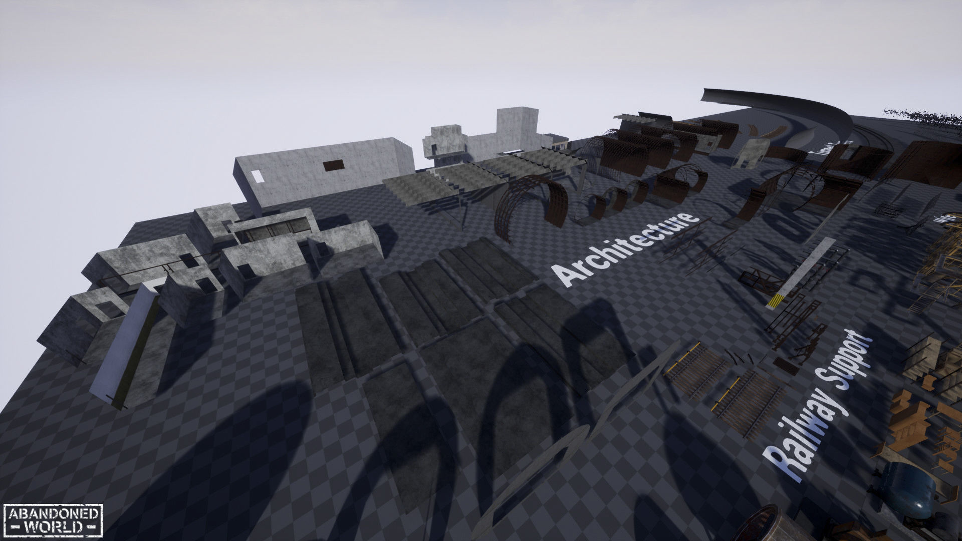 Modular Subway Tunnels for UE Low-poly 3D model_50