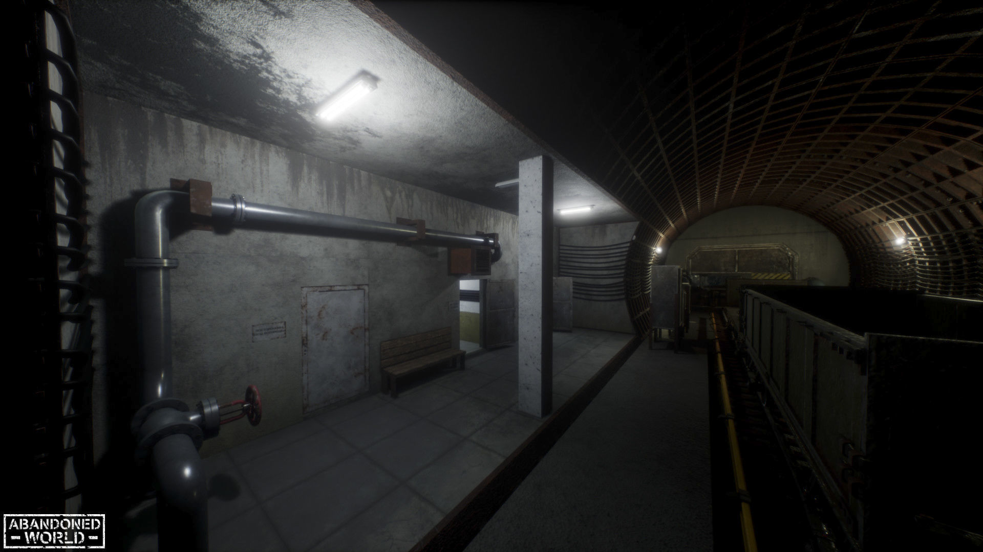 Modular Subway Tunnels for UE Low-poly 3D model_5