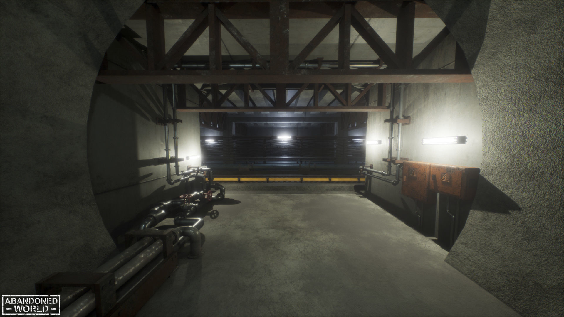 Modular Subway Tunnels for UE Low-poly 3D model_34