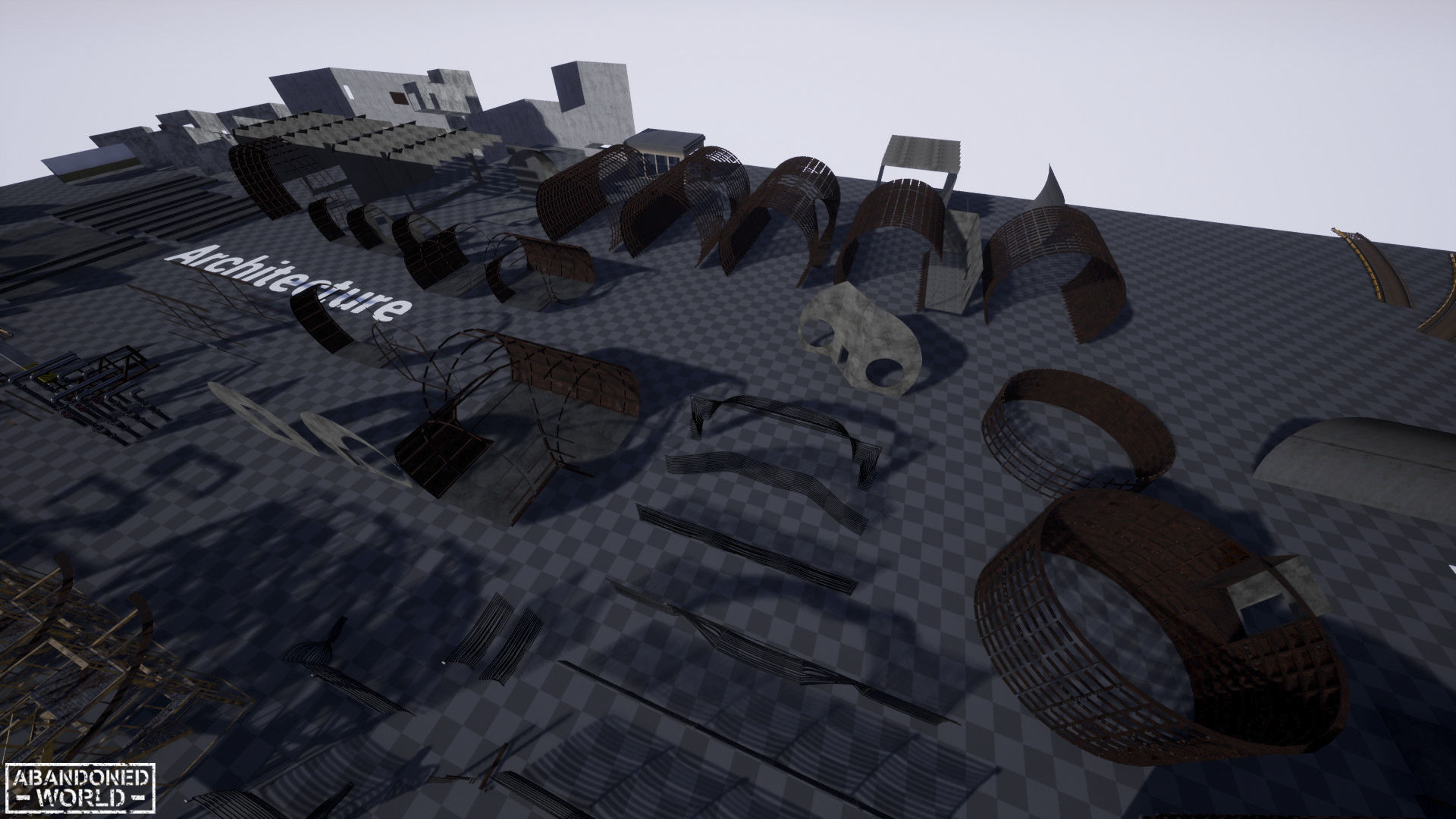 Modular Subway Tunnels for UE Low-poly 3D model_51