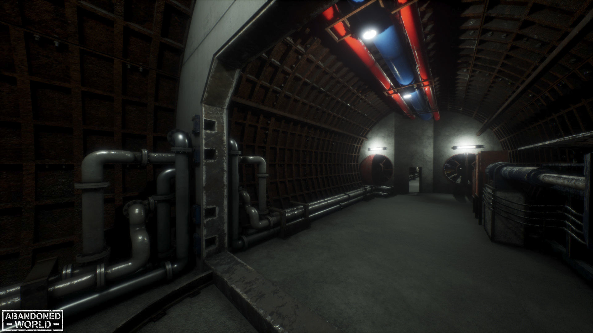 Modular Subway Tunnels for UE Low-poly 3D model_35