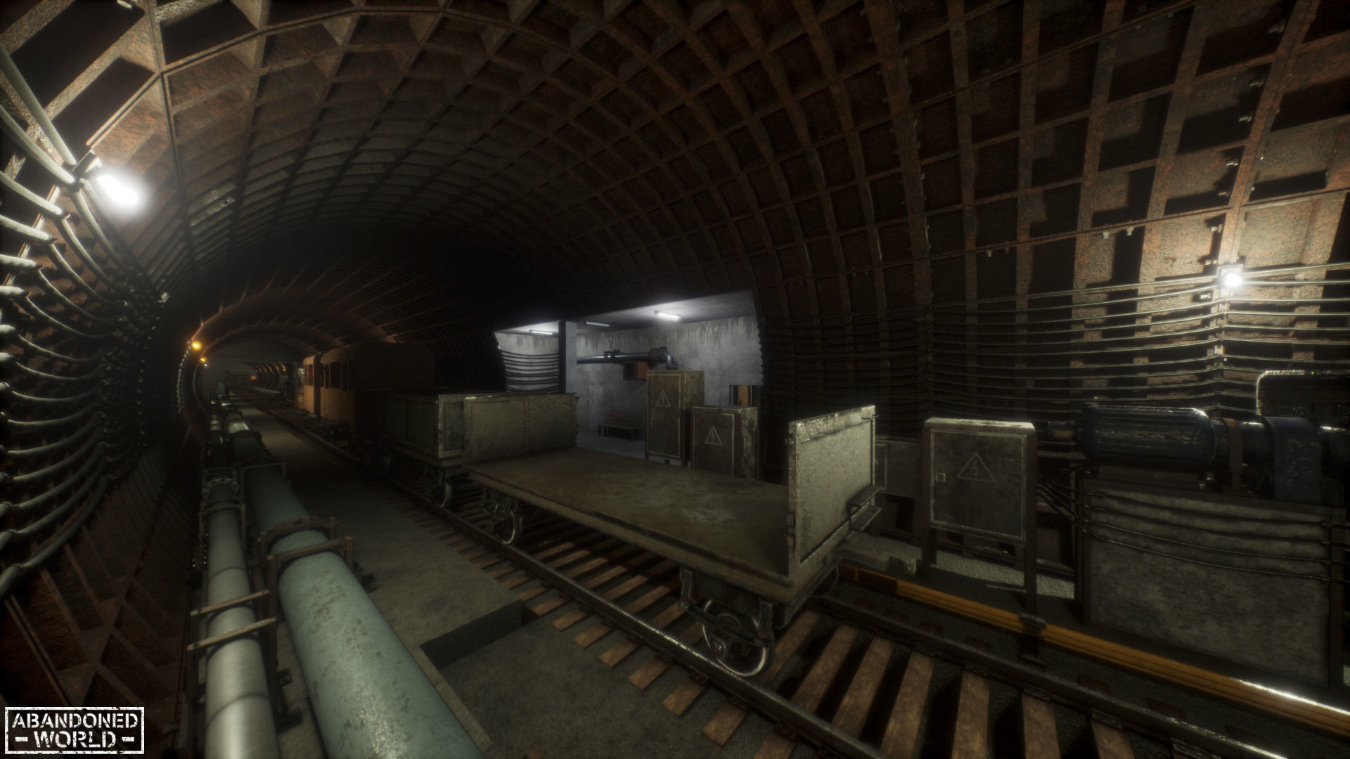 Modular Subway Tunnels for UE Low-poly 3D model_4