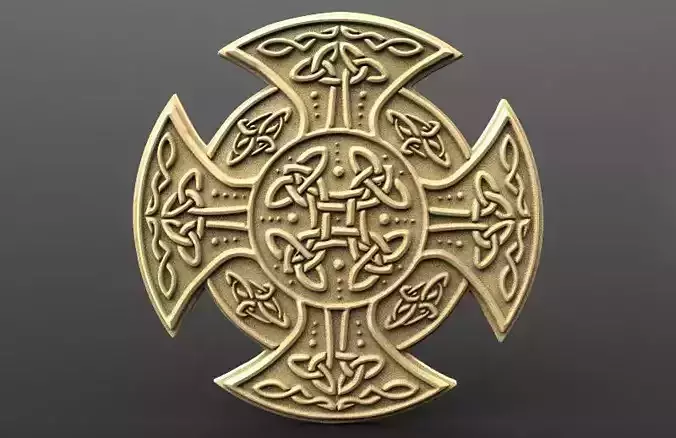 Celtic cross bas-relief CNC
