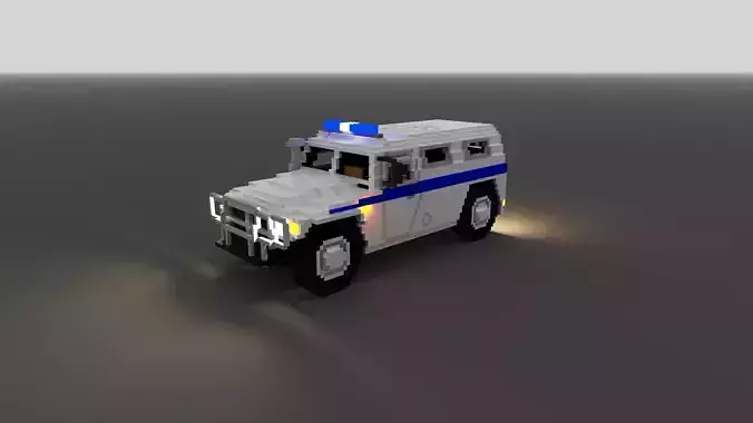 voxel military SUV