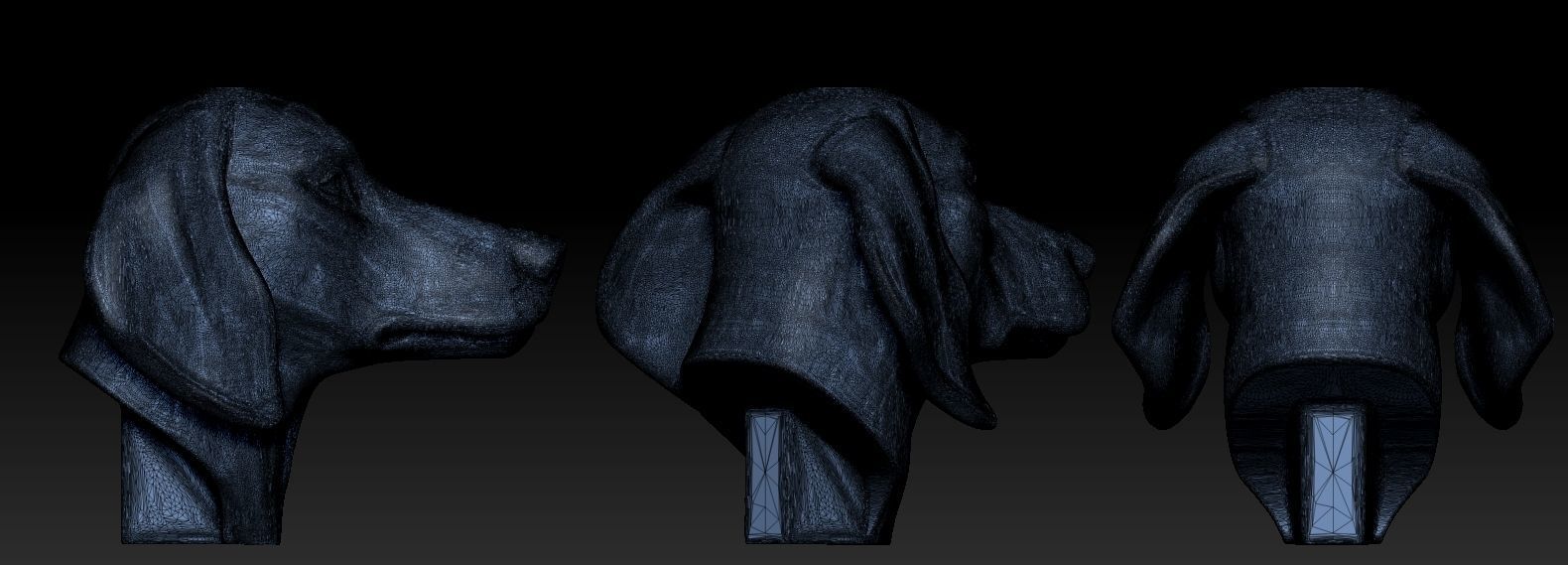 Dachshund Head 3D print model_9