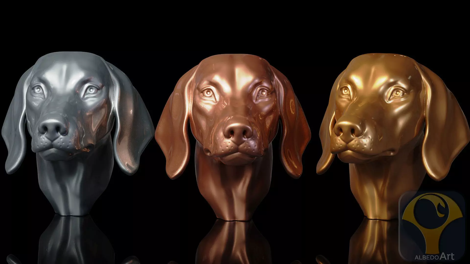 Dachshund Head 3D print model_0
