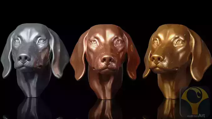 Dachshund Head 3D print model