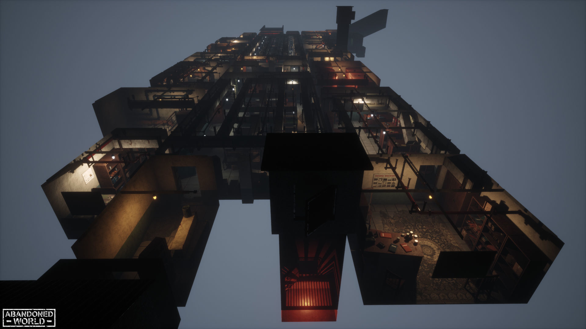 Modular Abandoned Shelter for UE Low-poly 3D model_22