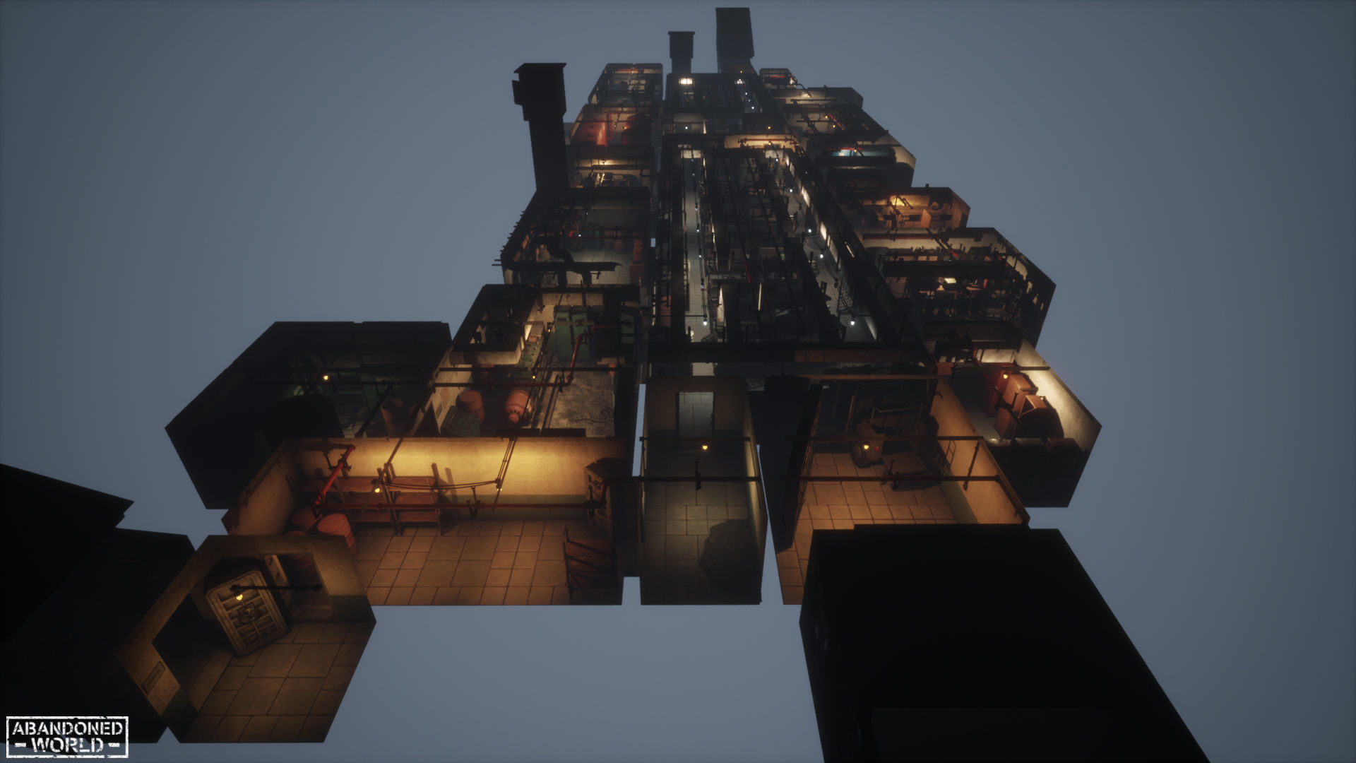 Modular Abandoned Shelter for UE Low-poly 3D model_23