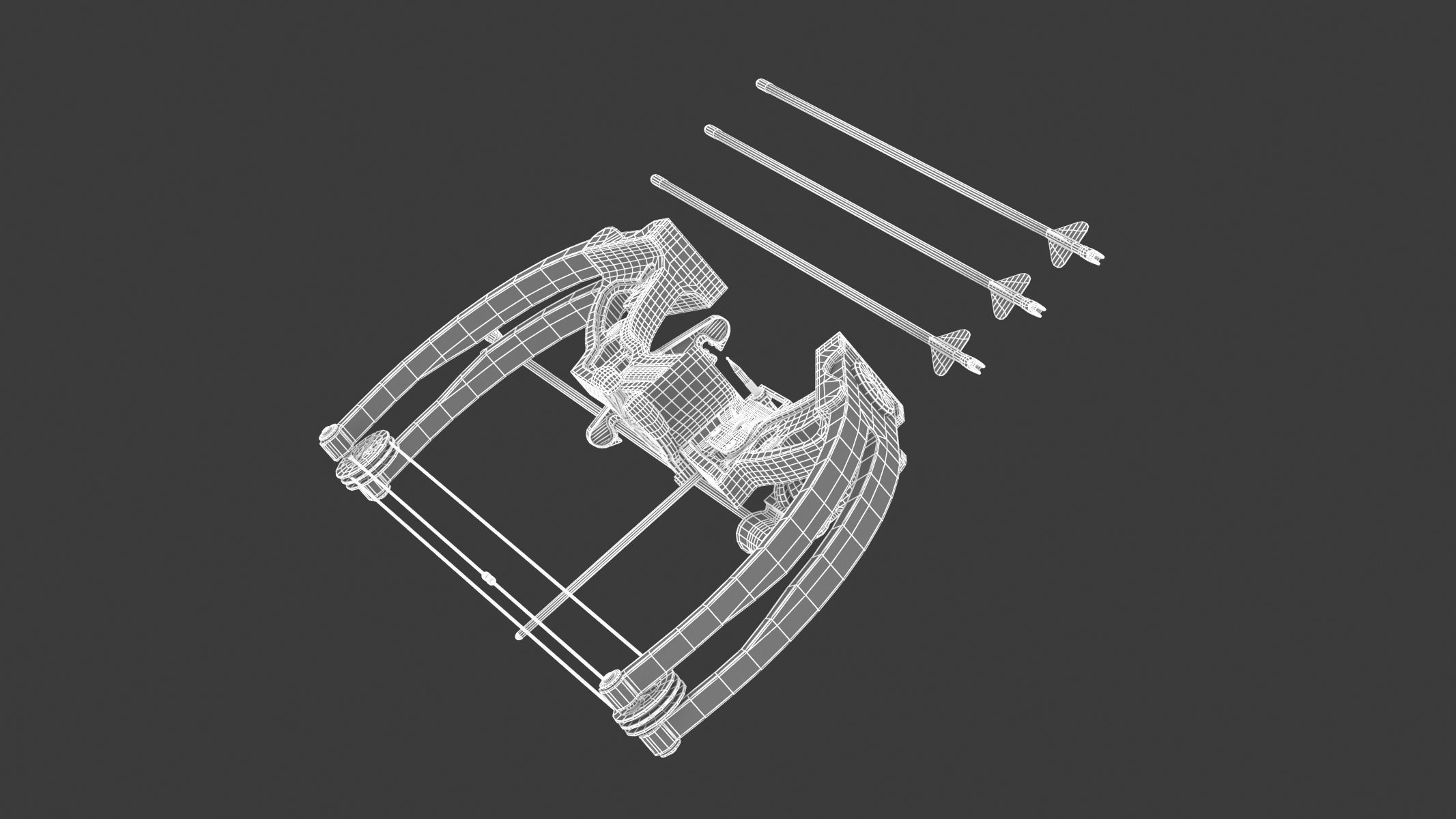Generic Bow and Arrow 3D model_15