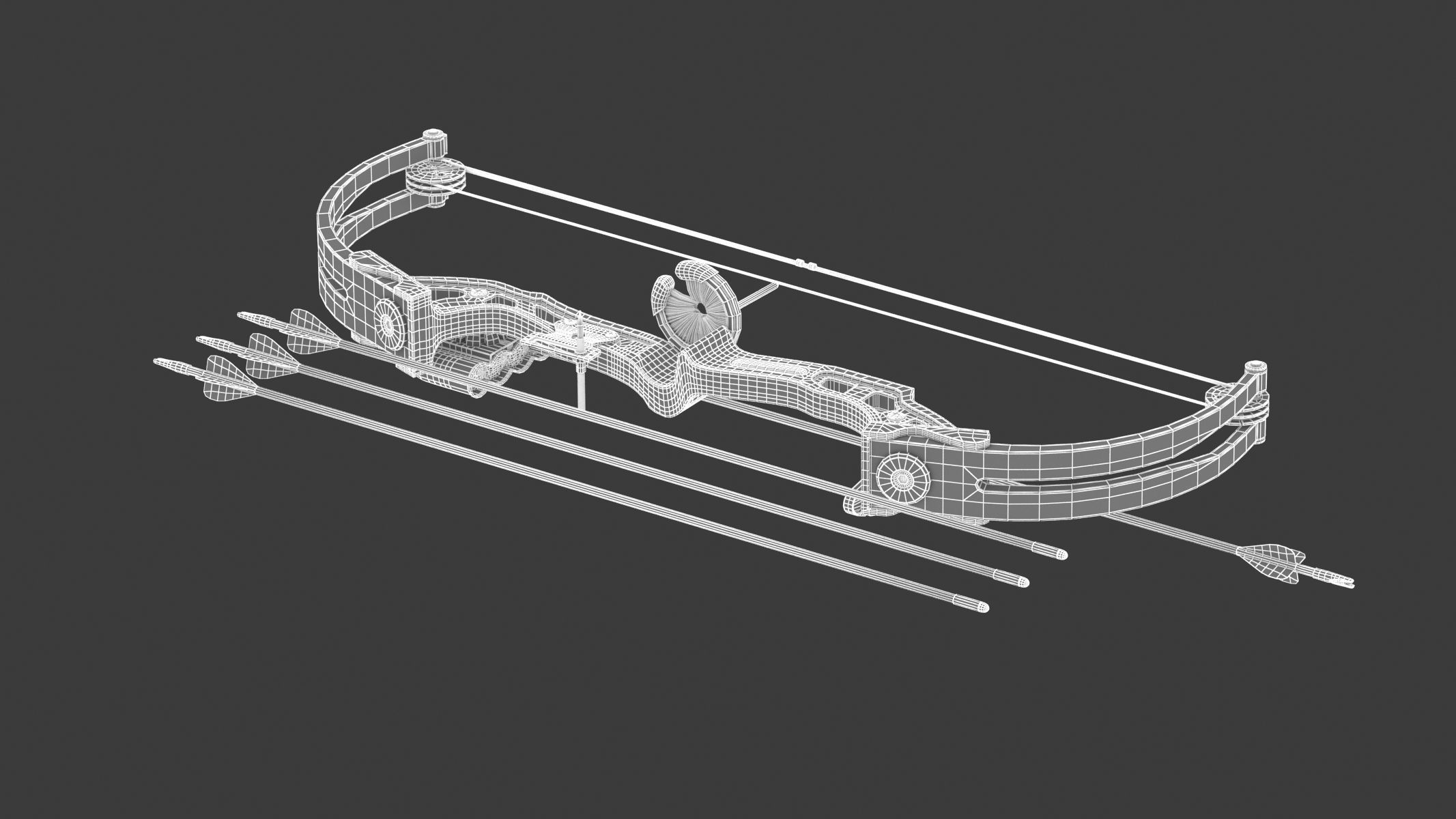 Generic Bow and Arrow 3D model_13