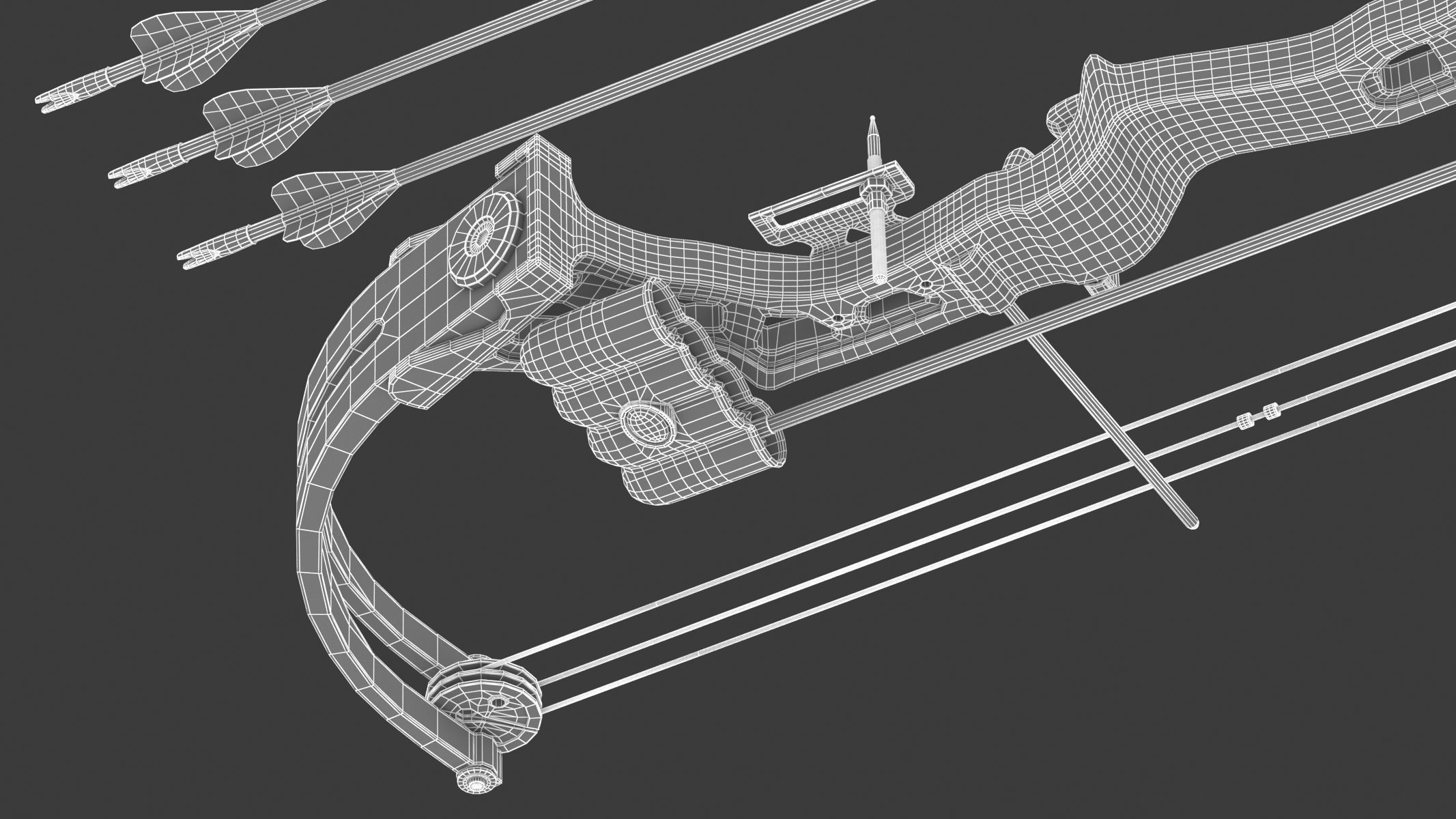 Generic Bow and Arrow 3D model_19