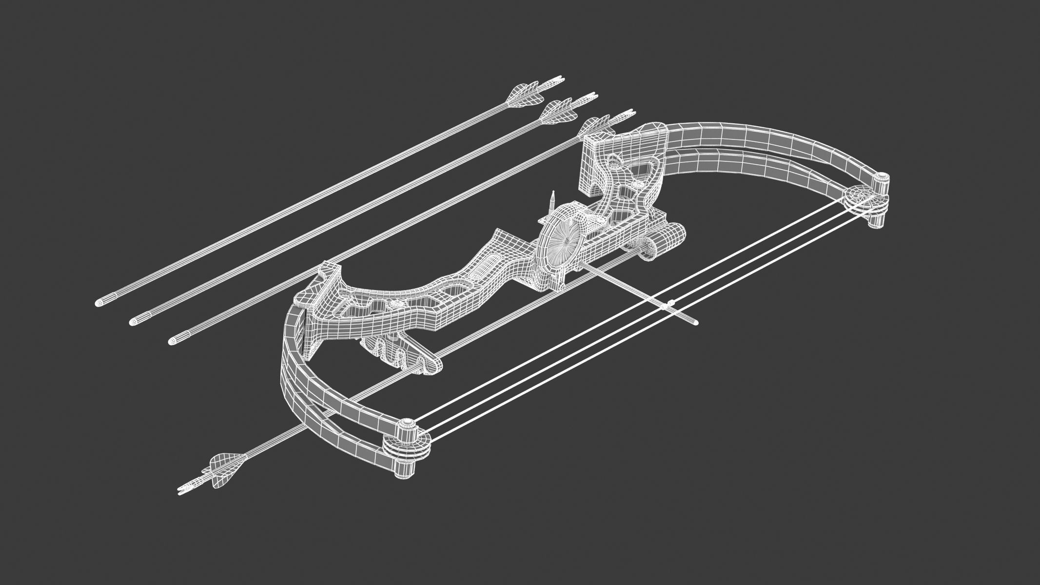 Generic Bow and Arrow 3D model_12