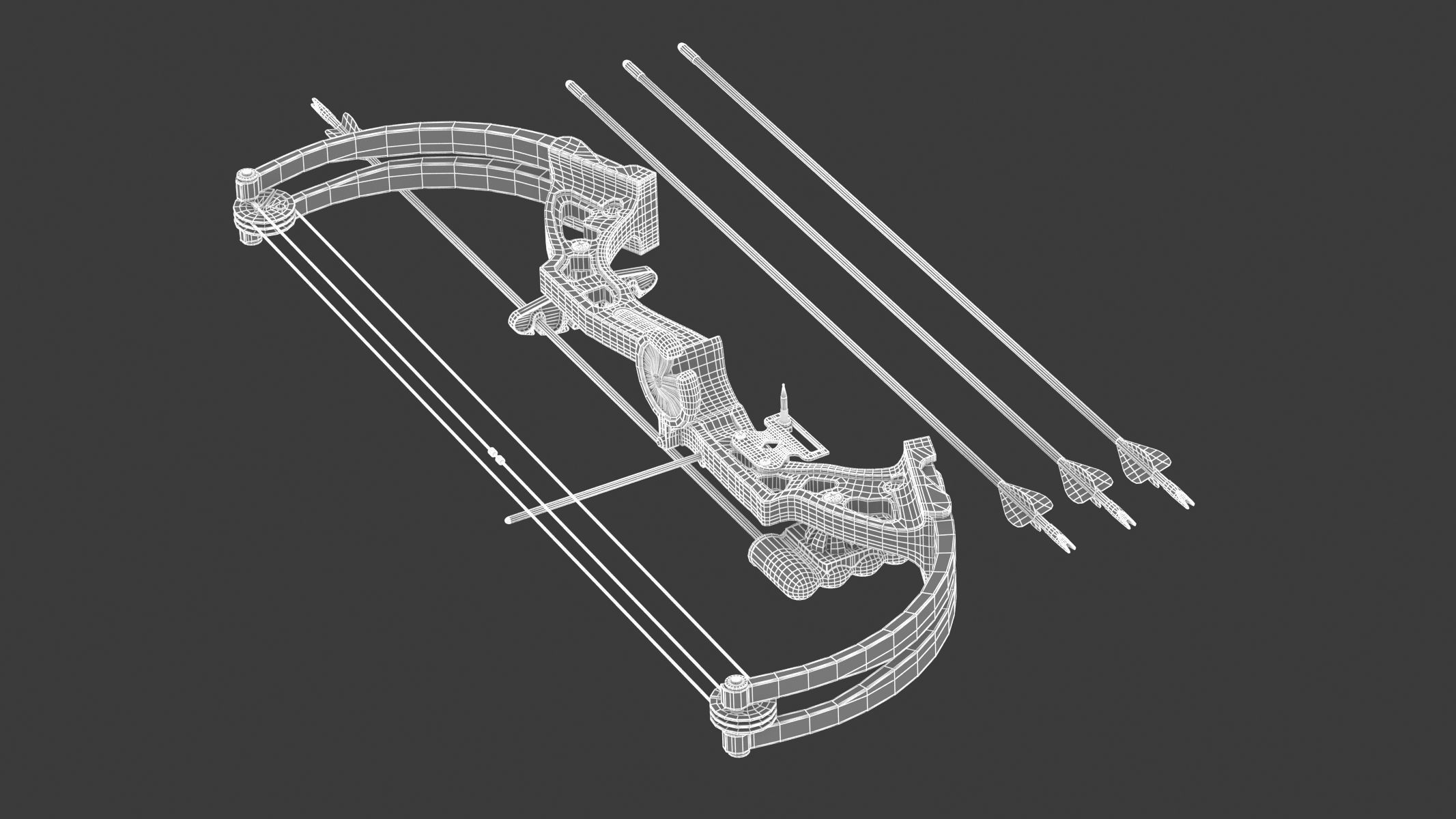 Generic Bow and Arrow 3D model_11
