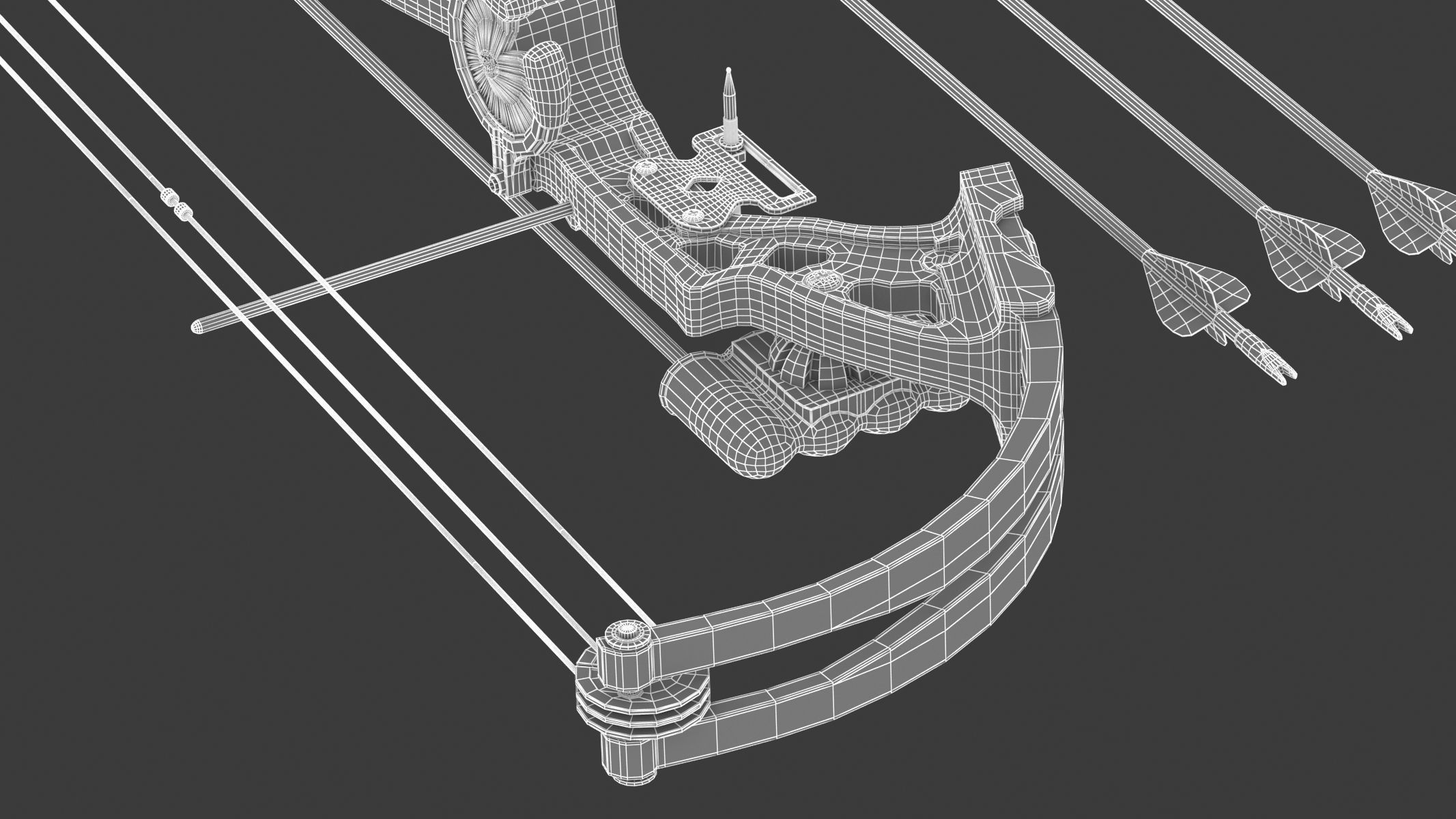 Generic Bow and Arrow 3D model_16