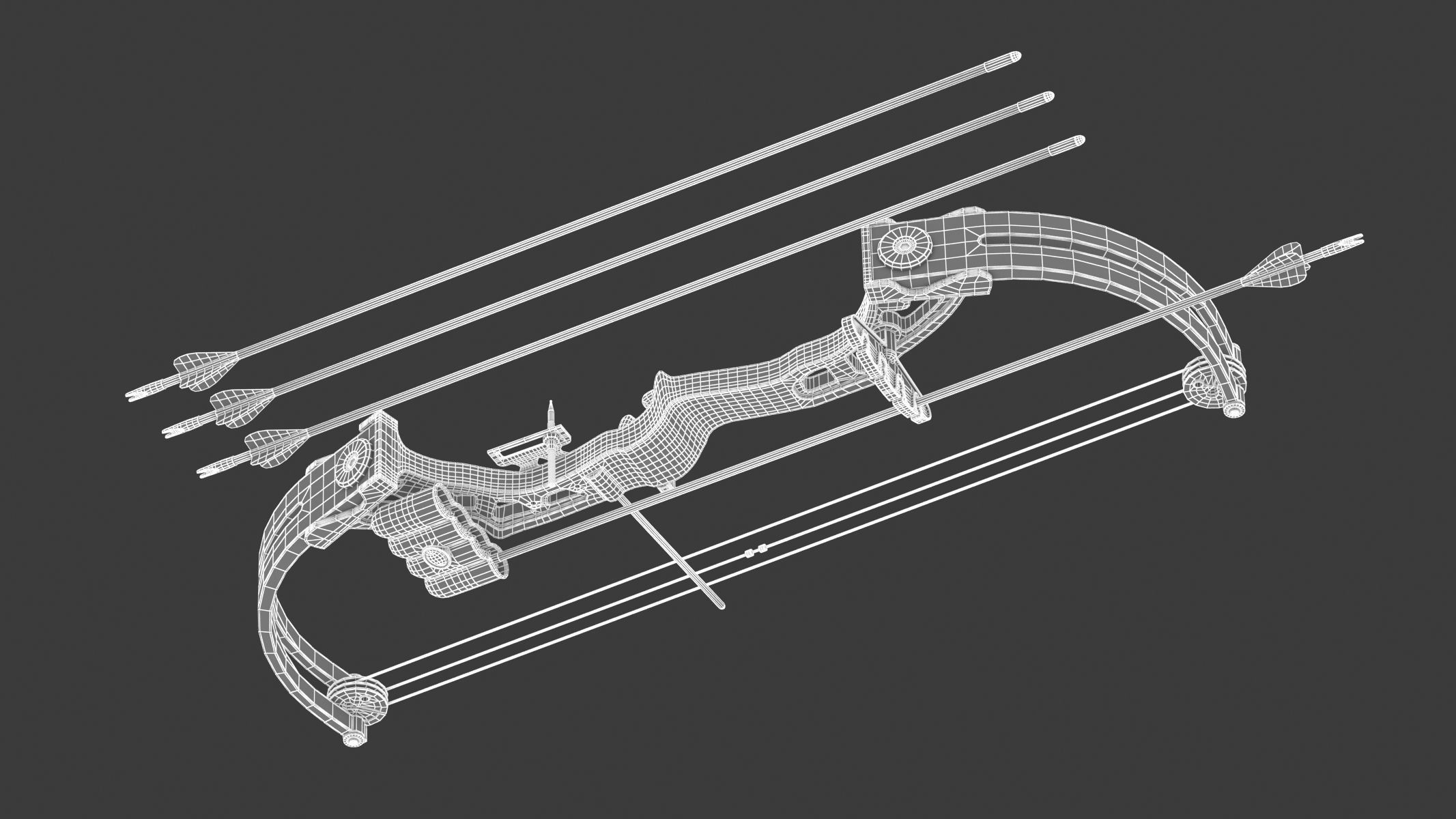 Generic Bow and Arrow 3D model_14