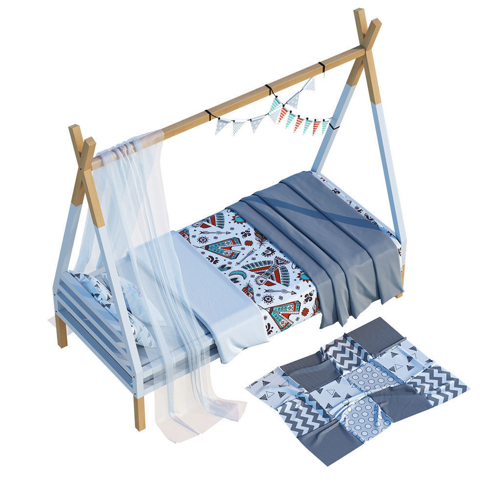 Children bed 02 3D model_3