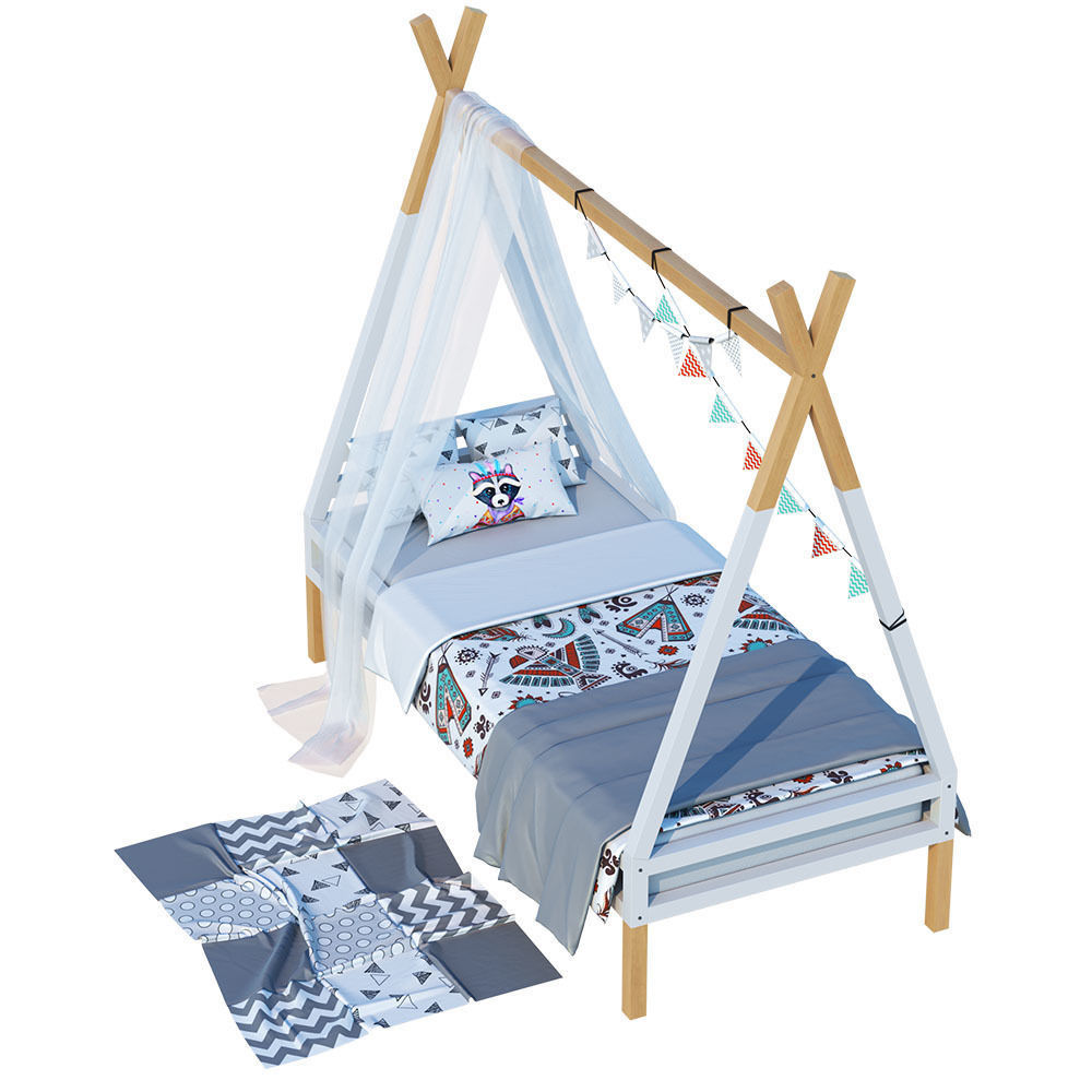 Children bed 02 3D model_2