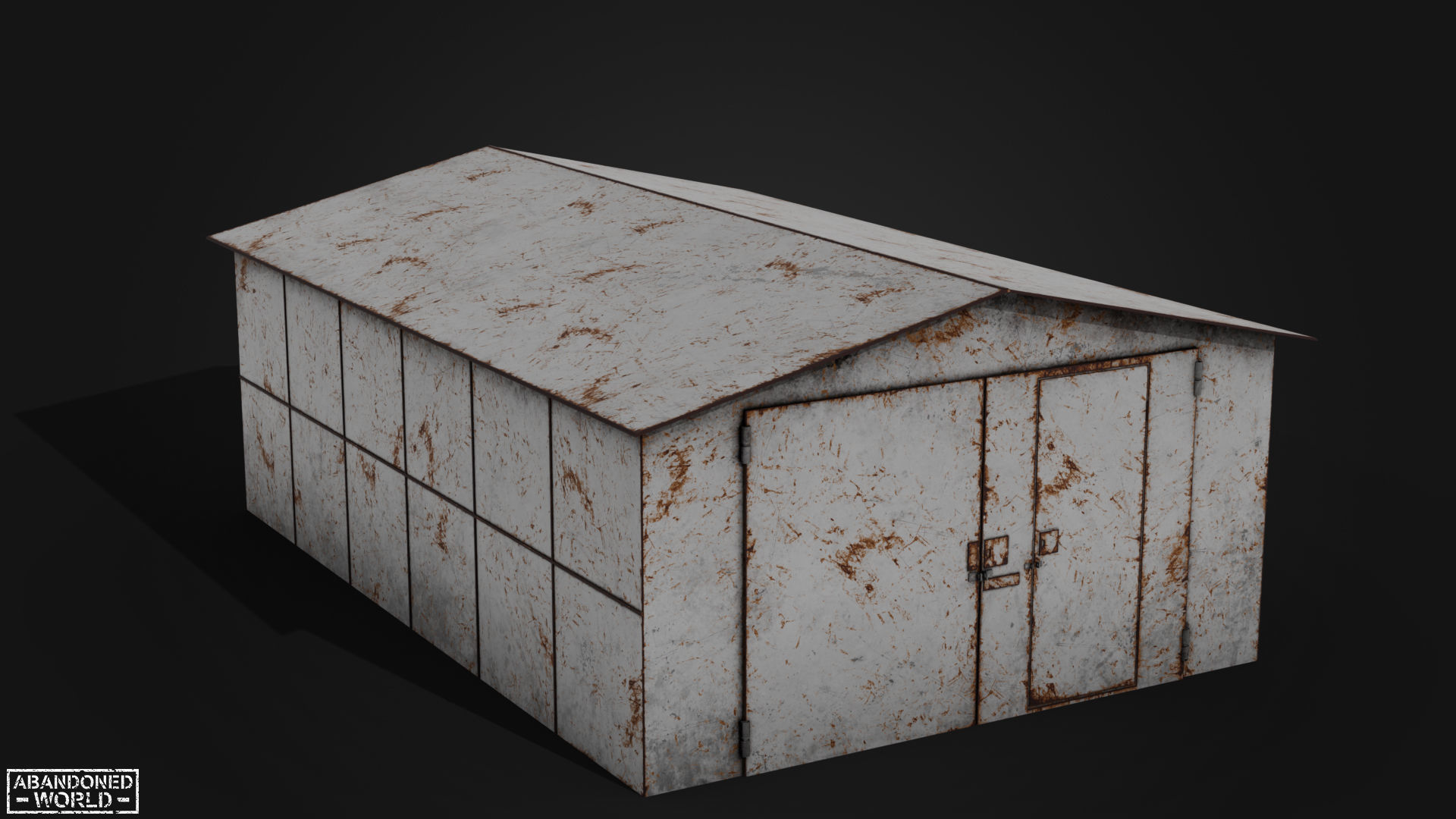 Old Small Buildings Low-poly 3D model_24
