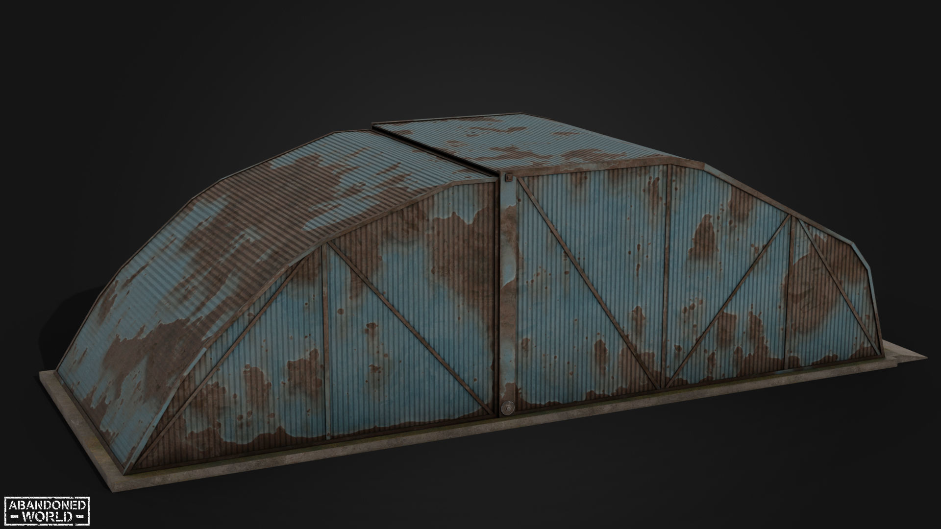 Old Small Buildings Low-poly 3D model_27