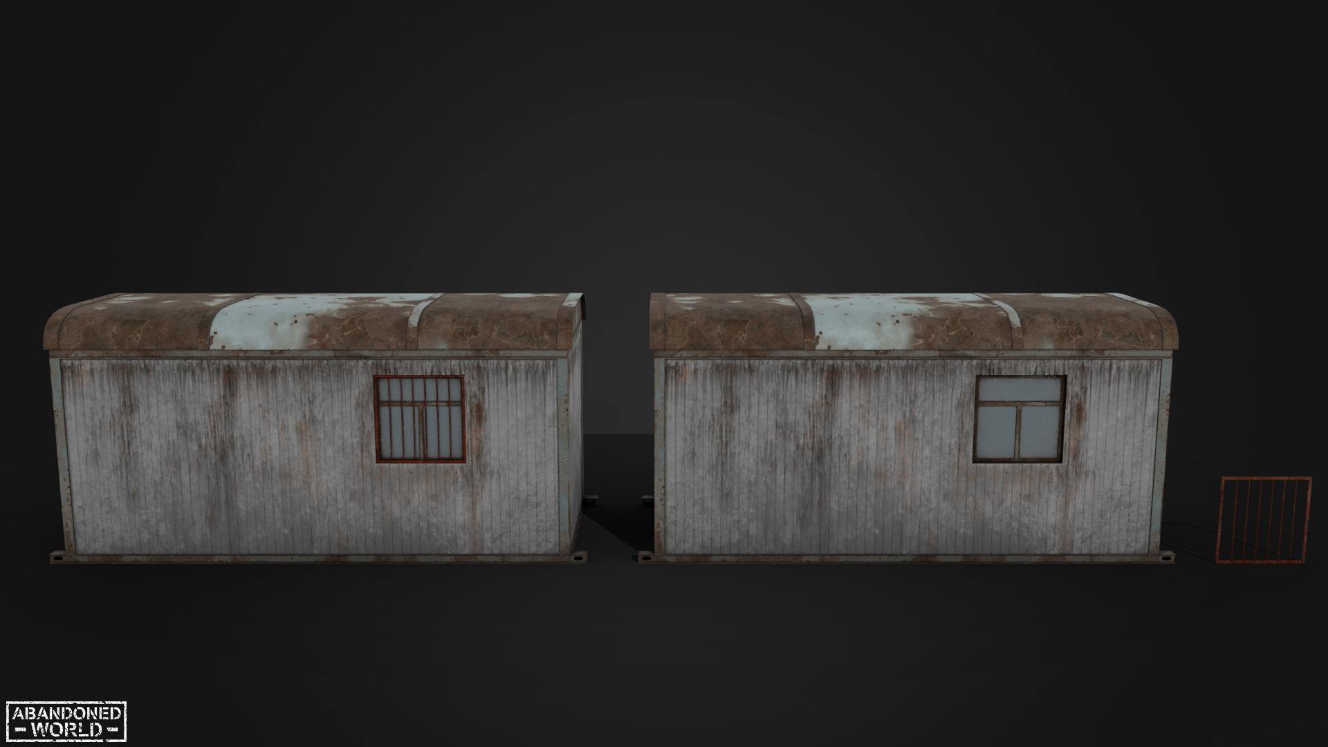 Old Small Buildings Low-poly 3D model_17