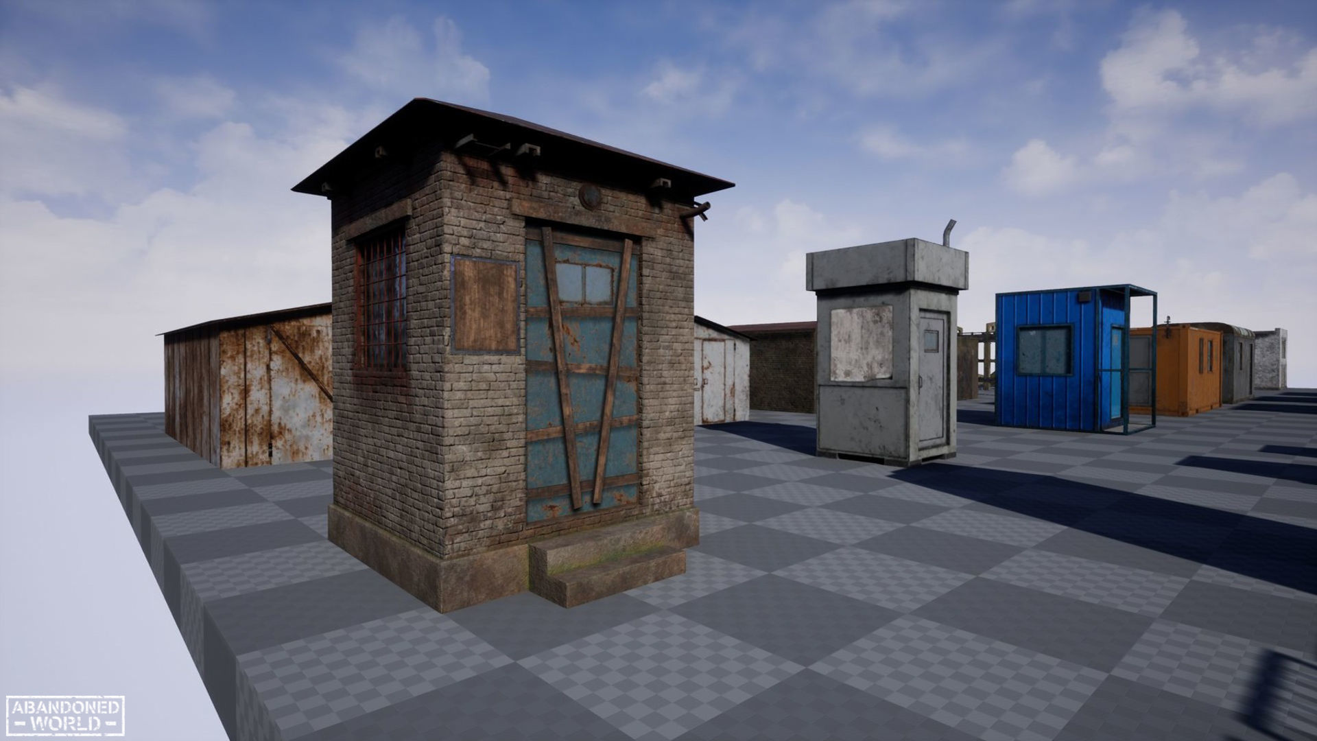 Old Small Buildings Low-poly 3D model_35