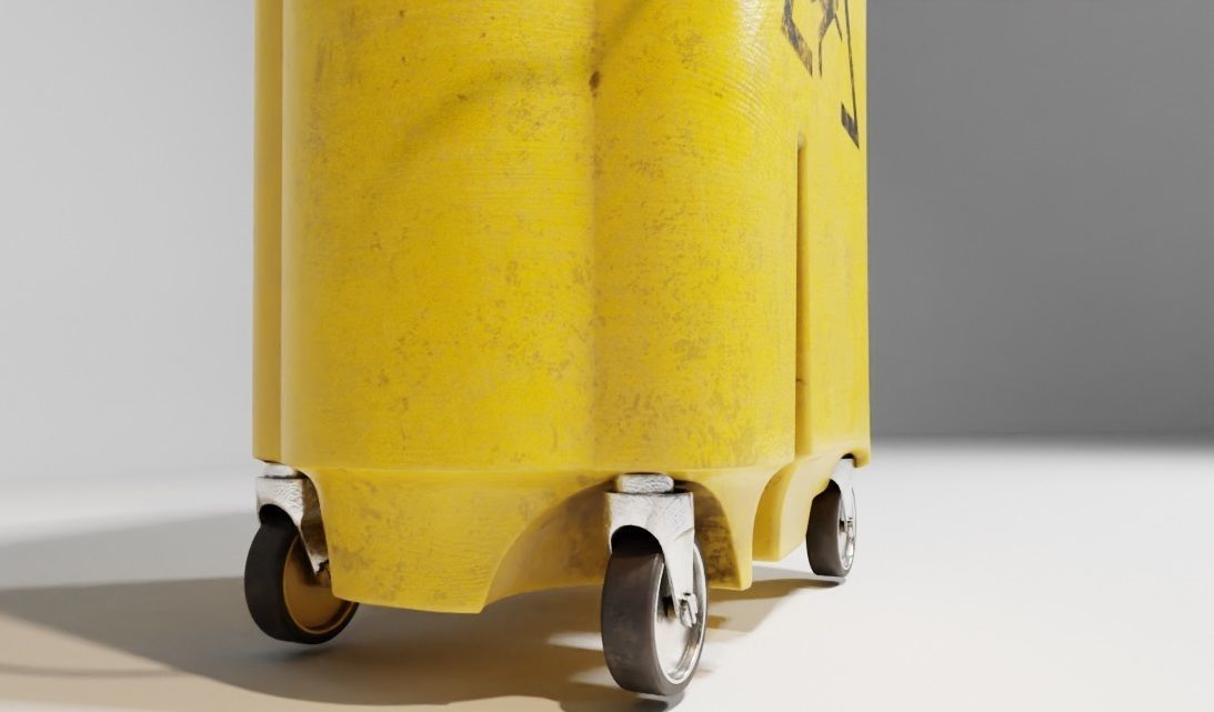 Mop and Bucket with 4k pbr textures Low-poly 3D model_4