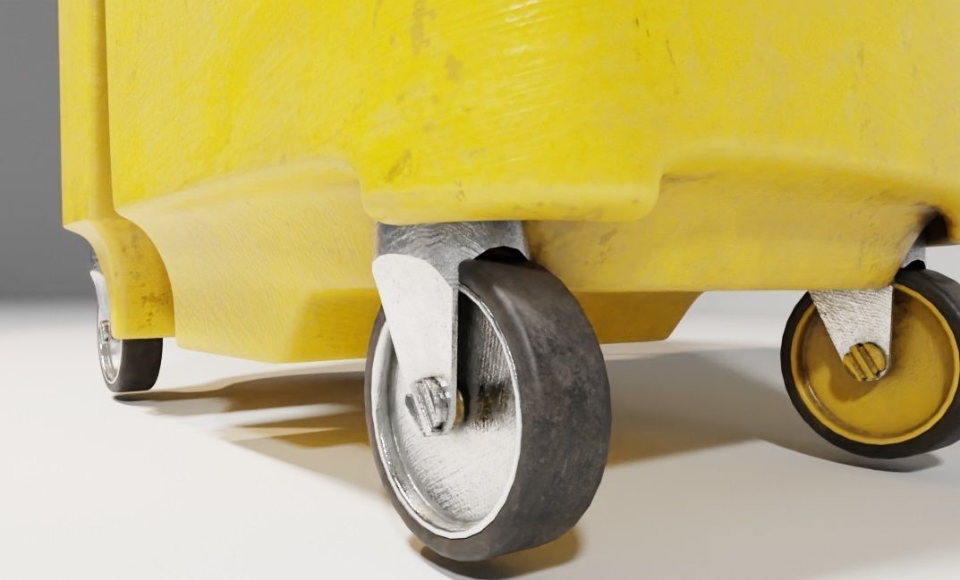 Mop and Bucket with 4k pbr textures Low-poly 3D model_3