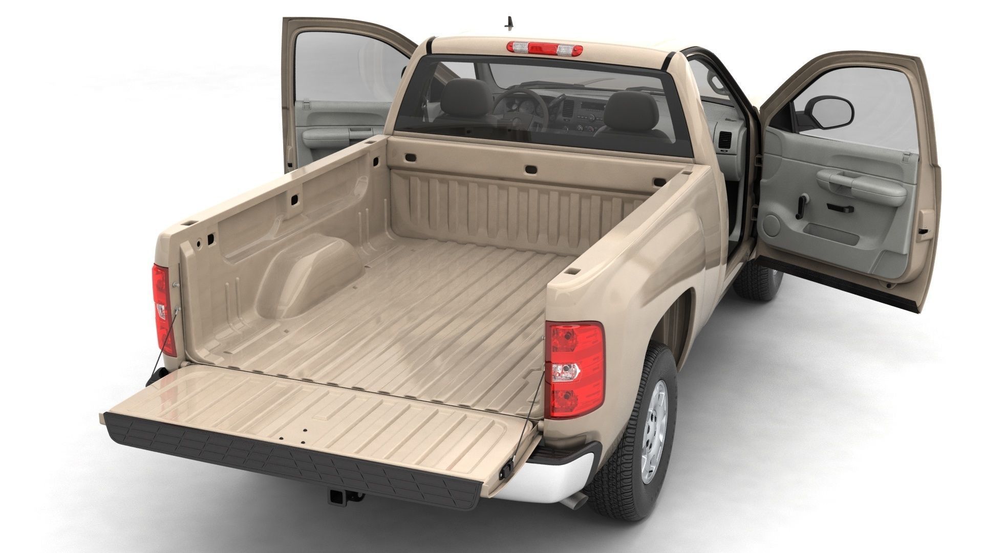GENERIC PICKUP TRUCK 14 3D model_7