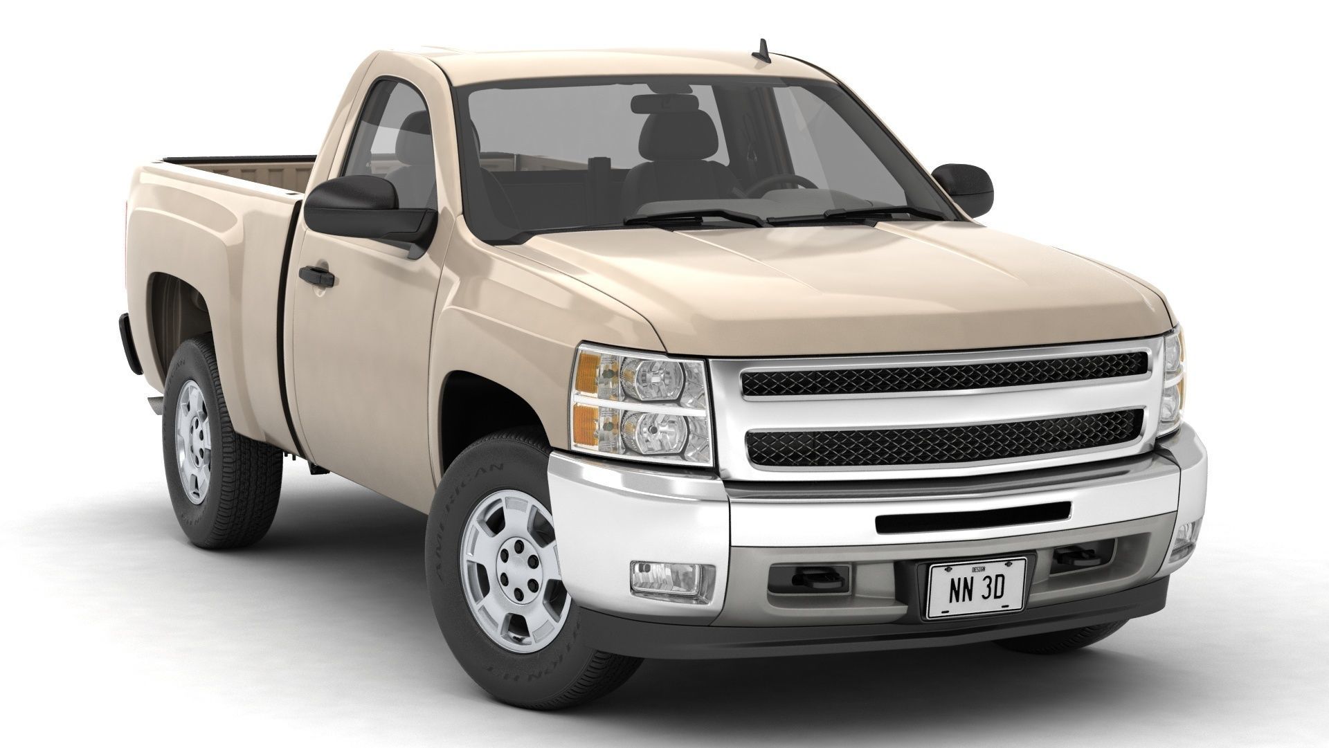 GENERIC PICKUP TRUCK 14 3D model_2