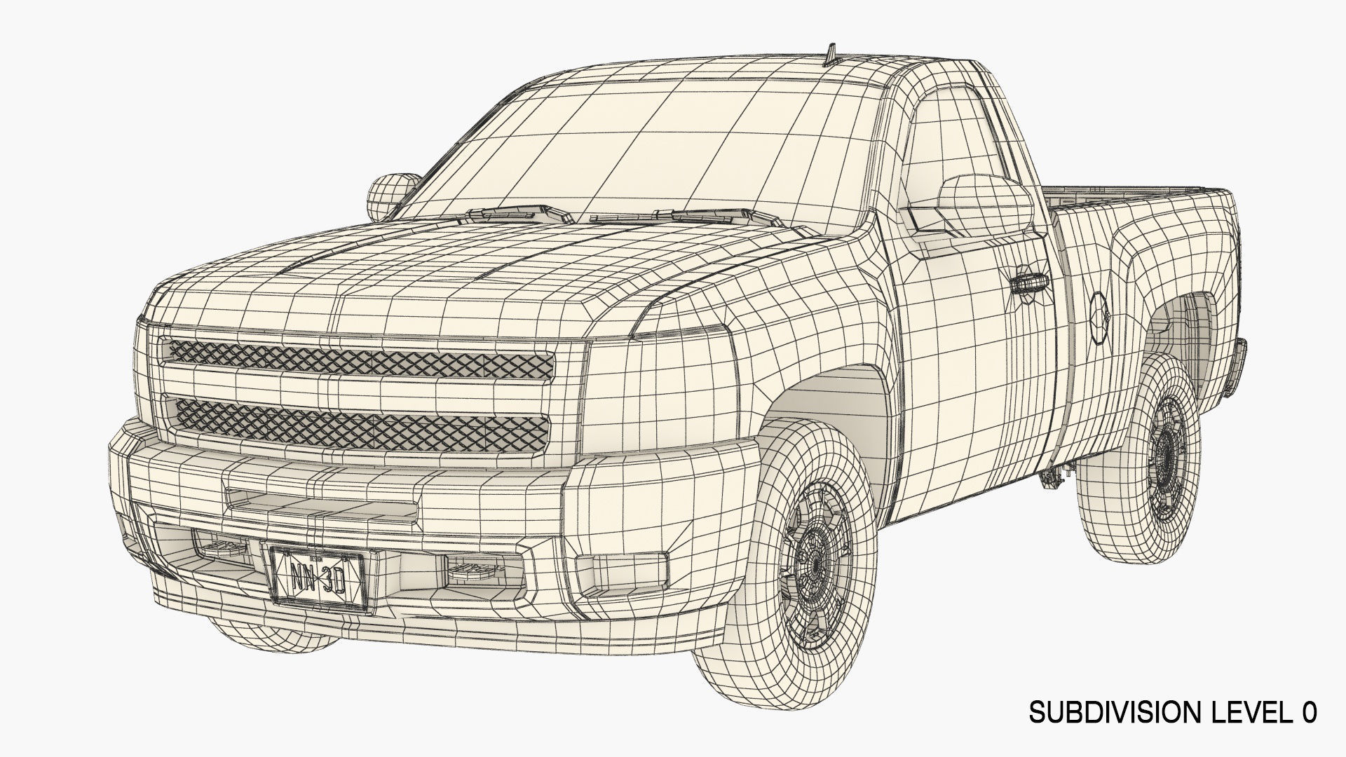 GENERIC PICKUP TRUCK 14 3D model_21