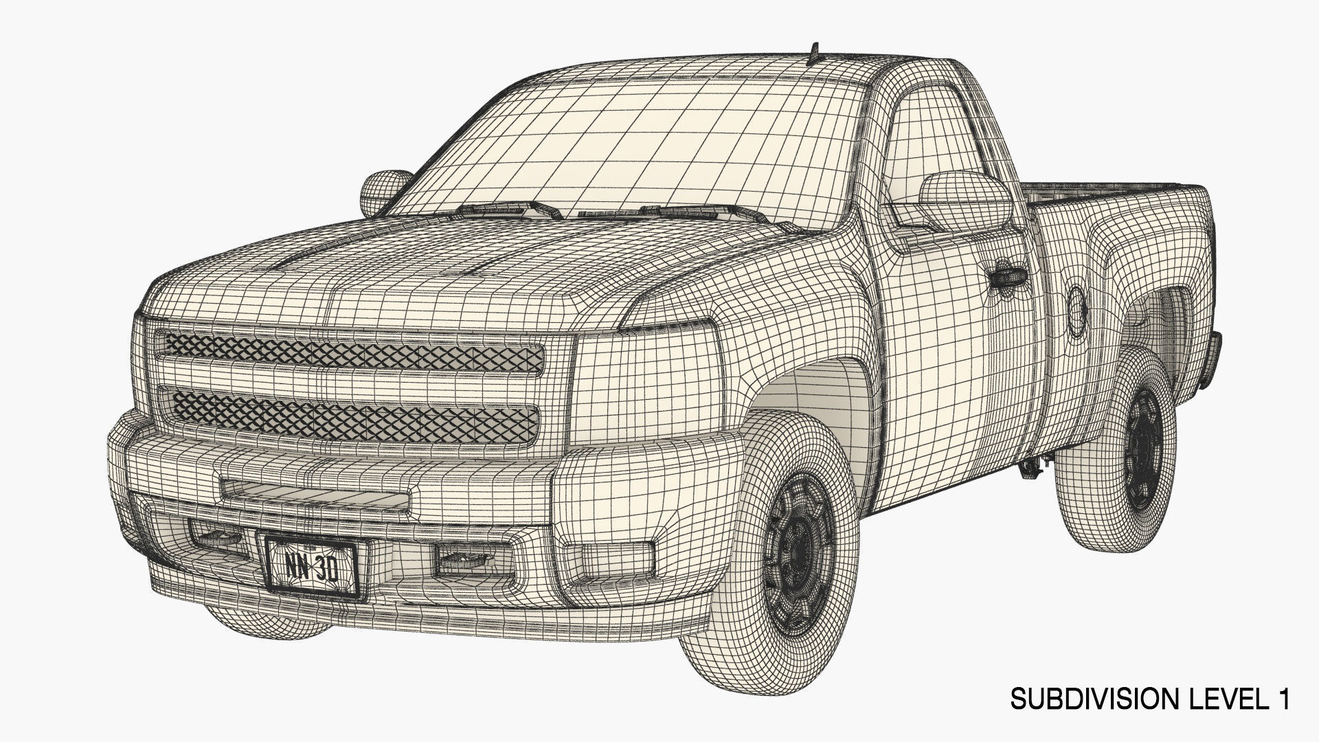 GENERIC PICKUP TRUCK 14 3D model_22