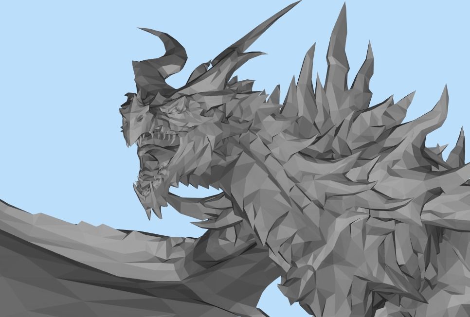 Flying dragon 3D model_4