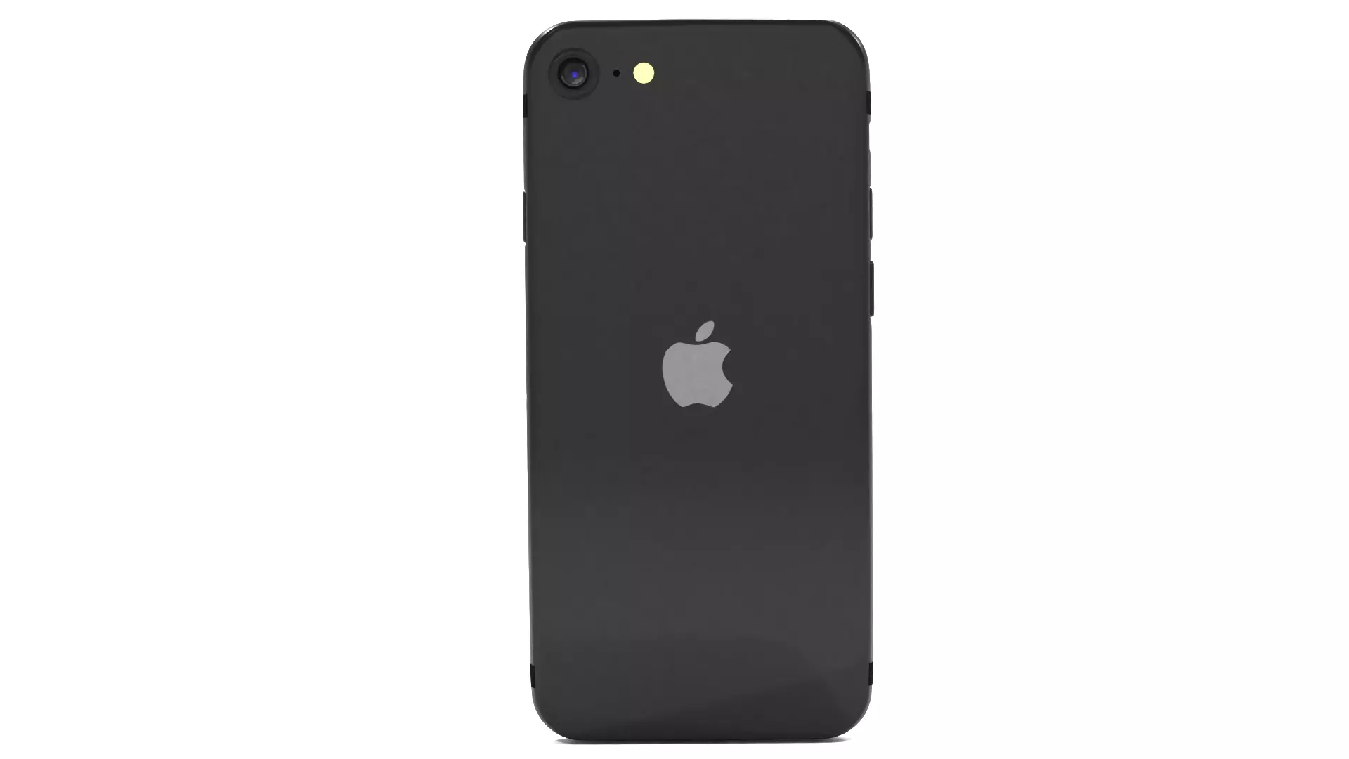 Black 3D model of Apple iPhone SE 2020 3D model_0
