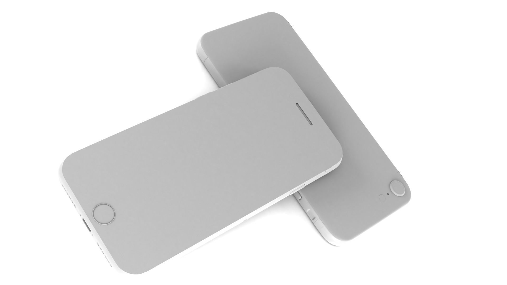 Black 3D model of Apple iPhone SE 2020 3D model_10