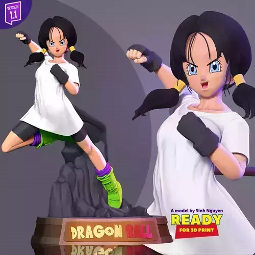 Videl - Dragon Ball Fanart 3D print model