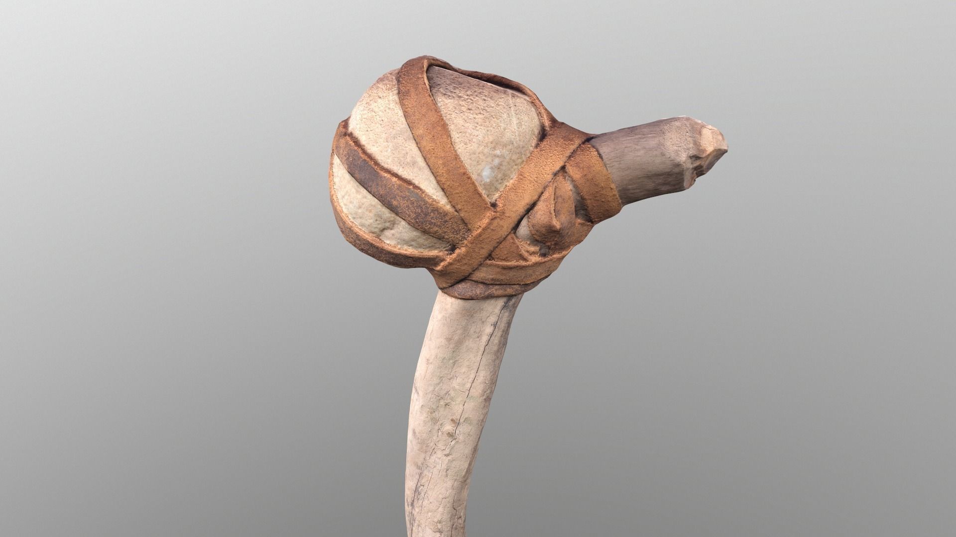 Real Primitive Axe Stone  Low-poly 3D model_3