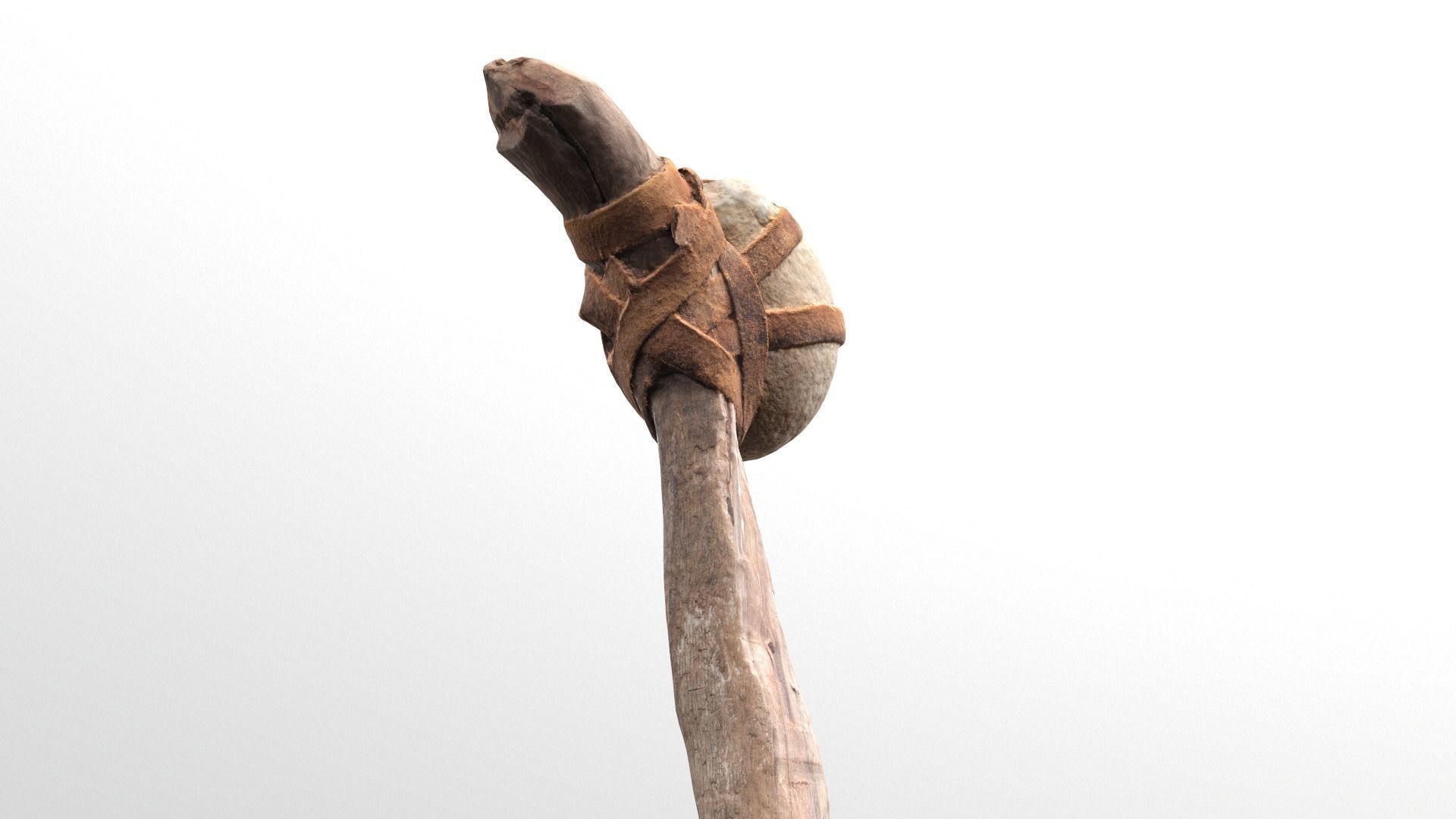 Real Primitive Axe Stone  Low-poly 3D model_14