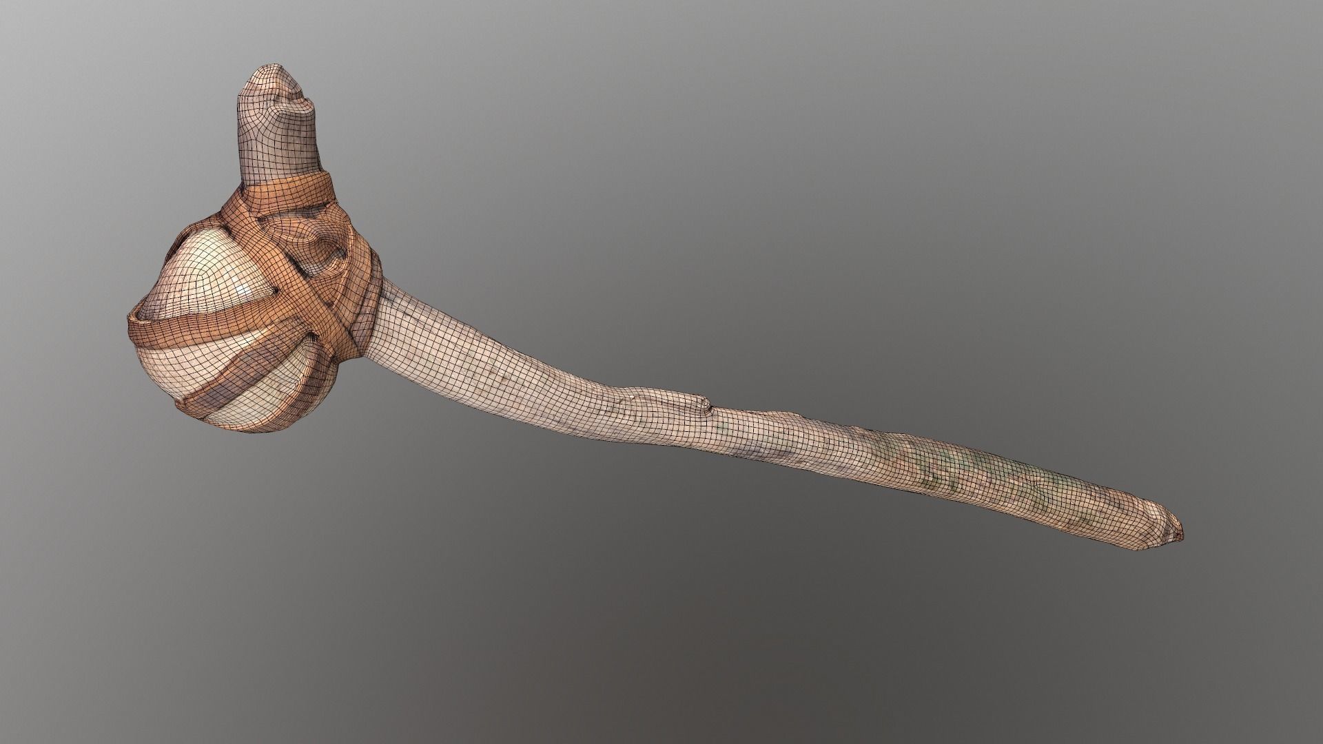 Real Primitive Axe Stone  Low-poly 3D model_11