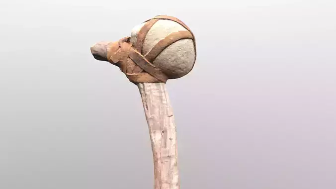 Real Primitive Axe Stone  Low-poly 3D model Real Primitive Axe Stone  Low-poly 3D model