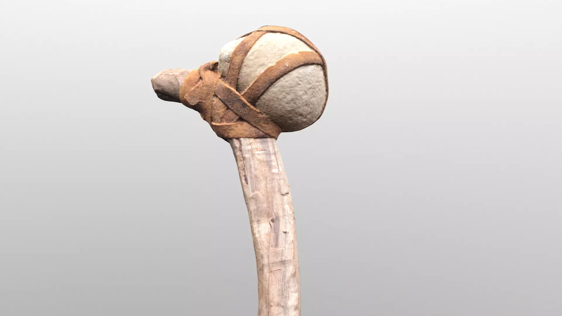 Real Primitive Axe Stone  Low-poly 3D model_0