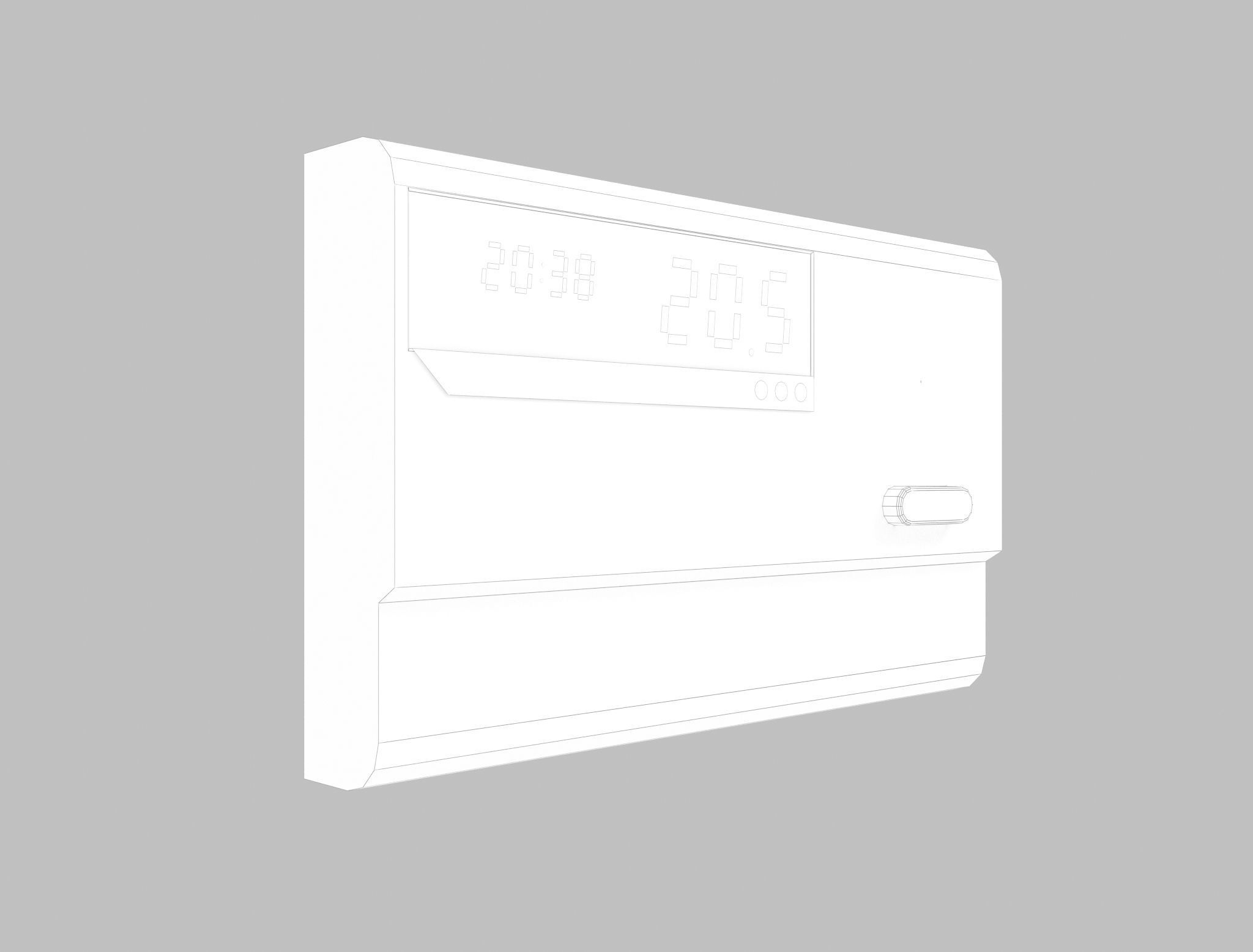 Temperature controller Low-poly 3D model_6