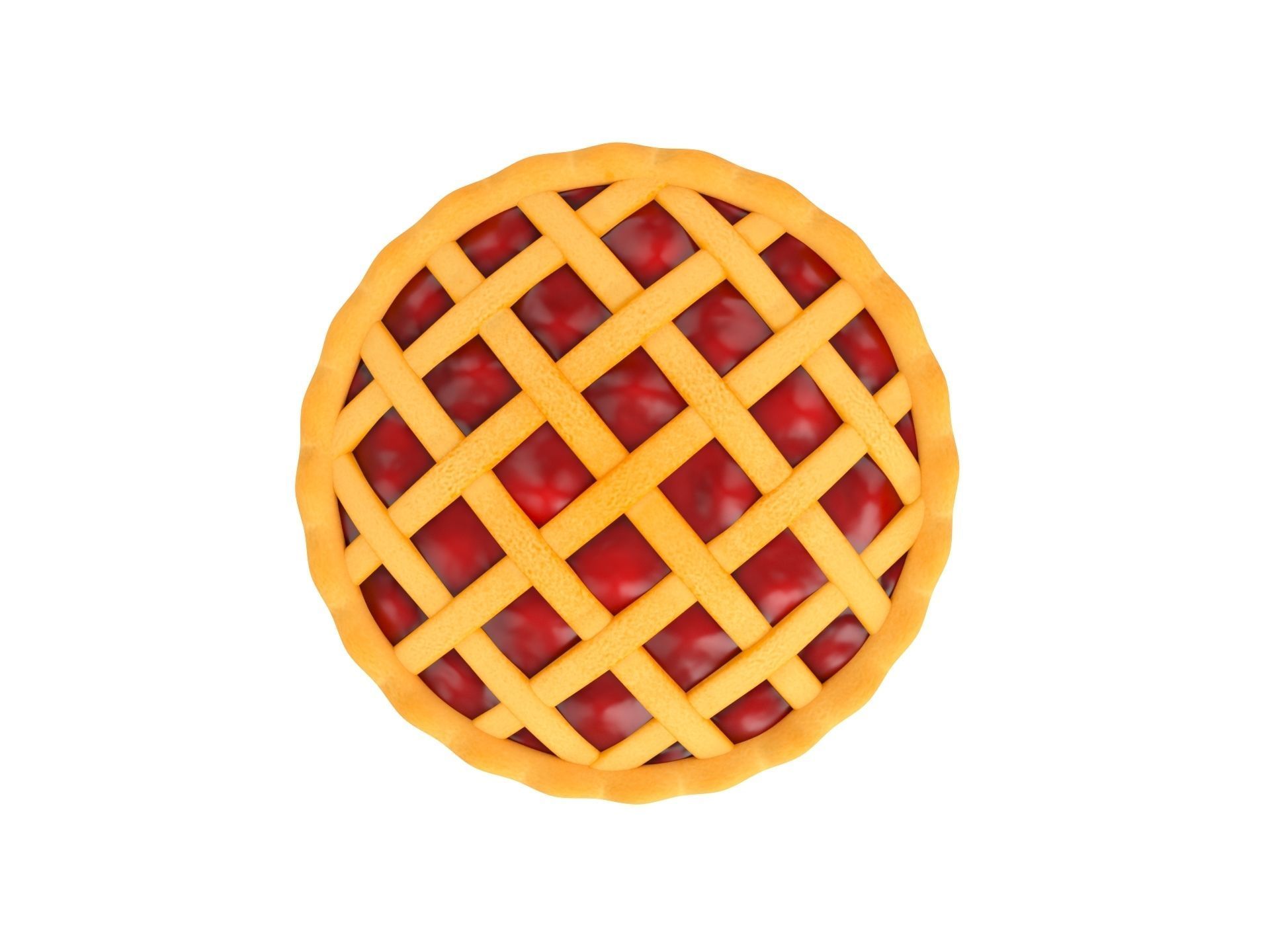 Cherry Pie 3D model_1