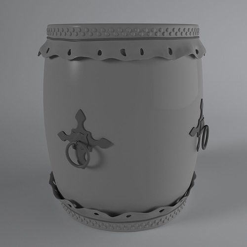 Tanggu chinese drum 3D model