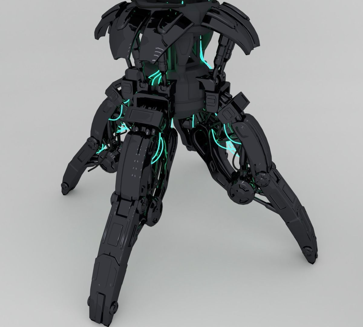 3D turret model space robot 3D model_2