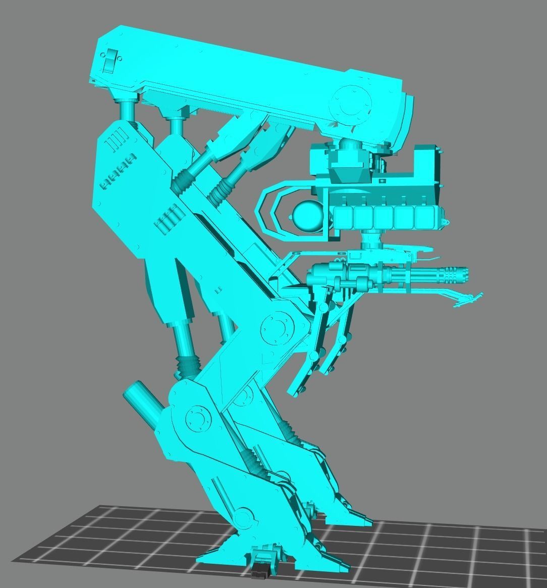Gen-Zero Tank-Walker Prototype I 3D print model_1